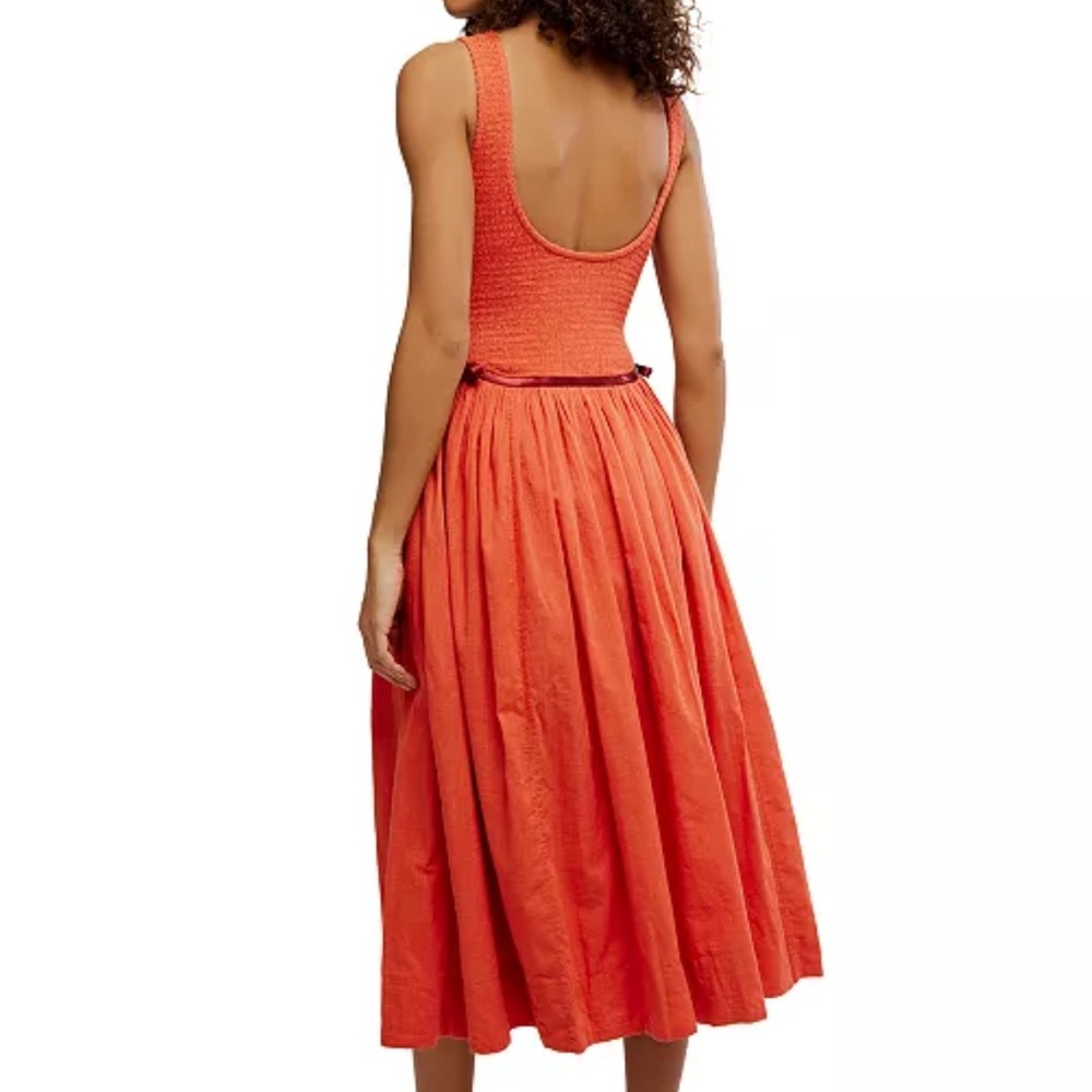 Free People Nightingale Smocked Midi Dress - Picture 2 of 5